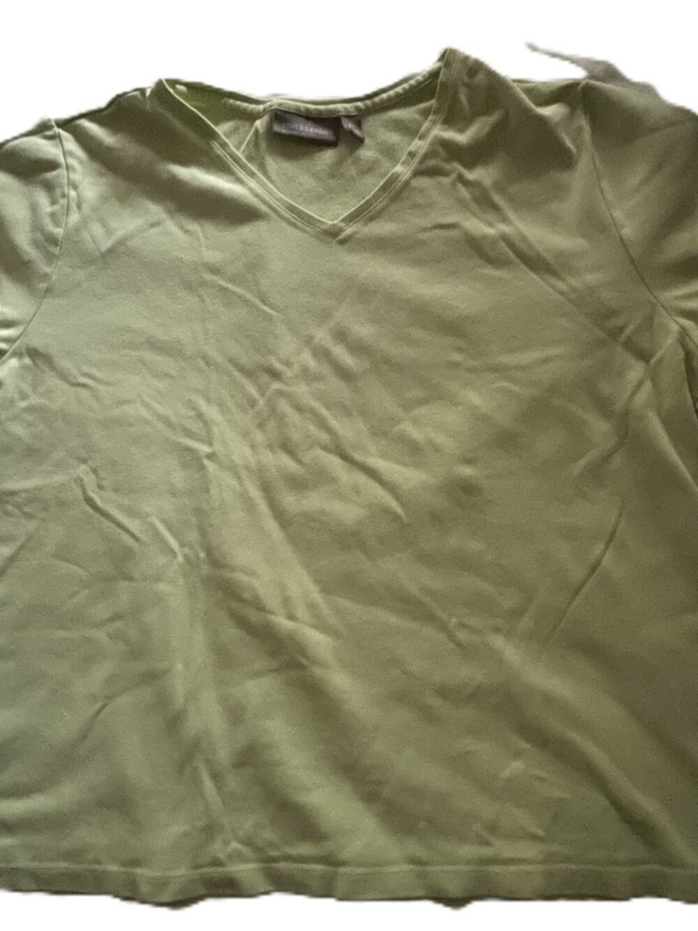 Croft & Barrow Size 2XL Lime Green Short Sleeve Tee Shirt